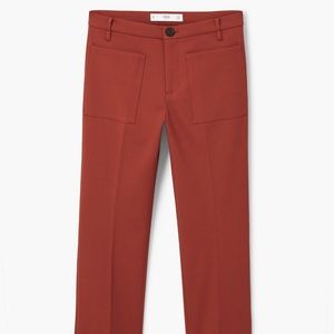 Mango Red Crop Pants Size 4